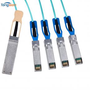 100G QSFP28 إلى 4SFP28 كابل بصري نشط