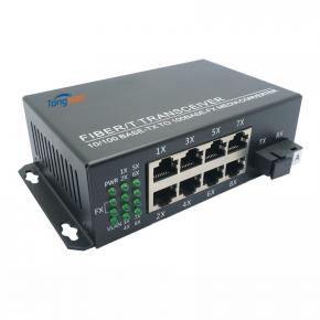 10/100M 1Fiber+8RJ45 Ports Simplex Fiber Switch