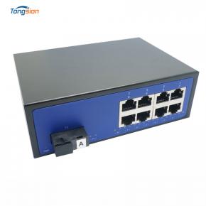 10/100/1000M 1Fiber+8RJ45 Ports Simplex Fiber Switch